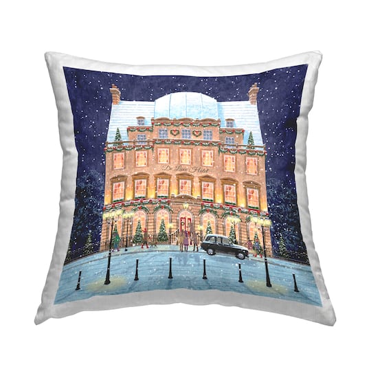 Stupell Industries Urban Holiday Winter Scenery Throw Pillow